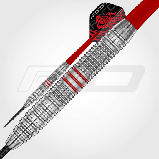 Freccette in ottone e acciaio Red Dragon Jonny Clayton - 21 g Die Red Dragon Jonny Clayton Brass Steeldarts - 21 g sind auf dem Bild zu sehen. Dies ist ein Set von Steeldarts mit einem Gewicht von 21 Gramm.