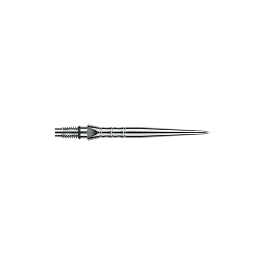 Punte per freccette in acciaio Winmau Switch Point Wave - Effetto argento Hier sieht man Winmau Switch Point Wave Silver Effect Steeldartspitzen mit 26 mm Länge. Die Dartspitzen haben einen silbernen Welleneffekt.
