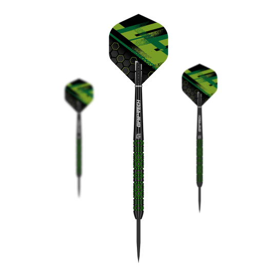 Freccette in acciaio GOAT Kick-Off Zu sehen ist ein Set der GOAT Kick-Off Steeldarts. Es besteht aus mehreren Darts und bietet optimale Spielergebnisse.