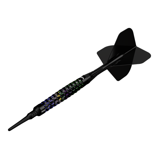 Freccette morbide Mission Black Opal - 20 g Abgebildet sind die Mission Black Opal Softdarts - 20g. Die Softdarts sind klar erkennbar dargestellt.
