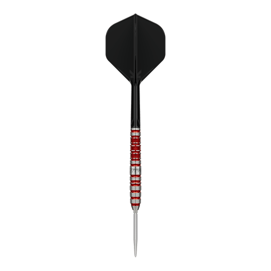 Dardi in acciaio Target Japan Black Marque Spinel Swiss Point - 23 g Das Bild zeigt die Target Japan Black Marque Spinel Swiss Point Steeldarts mit einem Gewicht von 23g. Das Produkt ist ein hochwertiger Dartpfeil für anspruchsvolle Spieler.