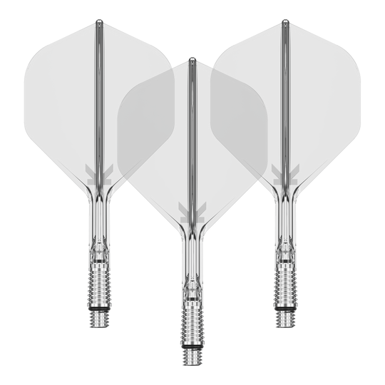 Voli standard Target K-Shift No2 - Sereno Abgebildet ist ein Set von Target KShift No2 Standard Flights in transparenter Ausführung mit 26mm. Das Zubehör eignet sich für den Dartsport.