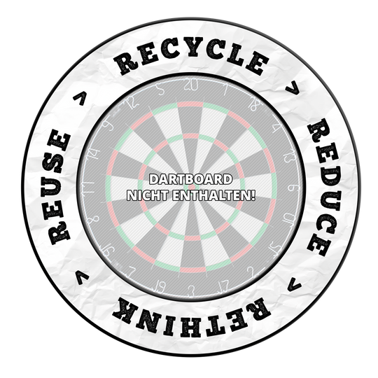 McDart Ricicla Riduci Ripensa Riutilizza Bersaglio per freccette Ein weiterer Dartboard-Surround Ring ist abgebildet. Das Motiv zeigt klassische Zahlenanordnung.