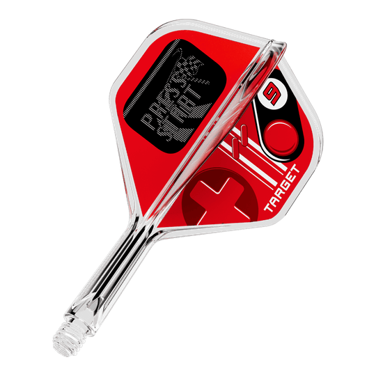 Voli standard Target K-Flex Press Start n. 2 Zu sehen ist ein einzelner Dart Flight mit der Bezeichnung 410585 Target K-Flex PressStart No2 Standard 19mm. Es handelt sich um Zubehör für das Dartspiel.