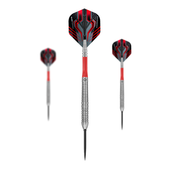 Freccette in acciaio Harrows Damon Heta Natural Quick Point Das Bild zeigt einen Harrows Damon Heta Natural Quick Point Steeldart. Es handelt sich um einen hochwertigen Dartpfeil für präzises Werfen.