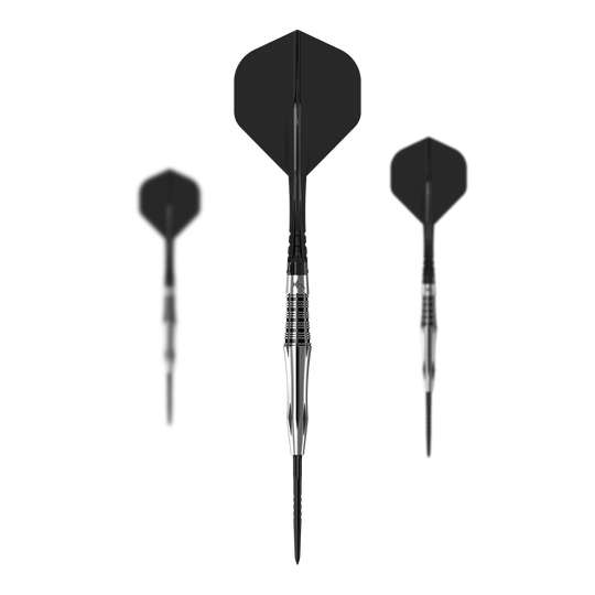Freccette in acciaio Mission Katana Auf dem Bild ist ein Set der Mission Katana Steeldarts abgebildet. Das Produkt besteht aus mehreren Steeldarts im Set.