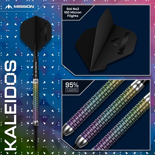 Missione Kaleidos Steeldarts Hier werden die Mission Kaleidos Steeldarts präsentiert. Sie eignen sich perfekt für ambitionierte Dartspieler.