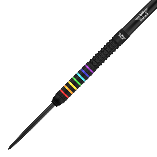 Bulls NL Ricky Evans Rapid 95 freccette in acciaio Abgebildet sind die Bulls NL Ricky Evans Rapid 95 Steeldarts mit 23g. Das Foto hebt das Design und die Form der Darts hervor.
