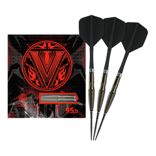 Freccette in acciaio Caliburn V-Series V1 Hier ist das Produkt Caliburn V-Series V1 Steeldarts zu sehen. Sie bieten eine zuverlässige Leistung beim Dartspiel.