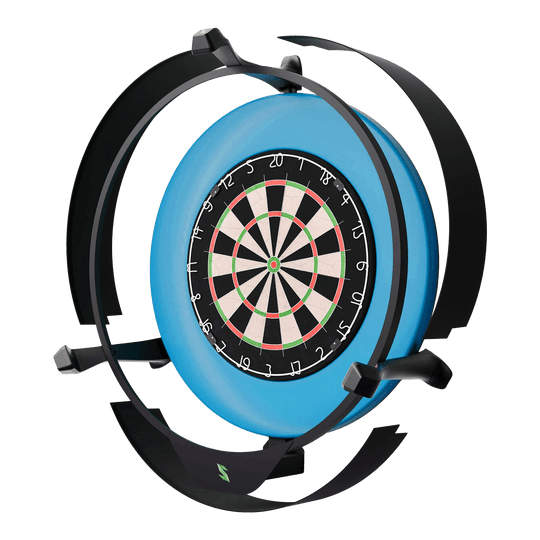 Scolia Home 2 FLEX - Sistema di punteggio automatico elettronico con anello luminoso 2026 Das Bild zeigt das Produkt "Scolia Home 2 FLEX - Electronic Score System mit Beleuchtungsring". Es handelt sich um ein elektronisches Dart-Score-System mit einem runden Beleuchtungsring und moderner Halterung.