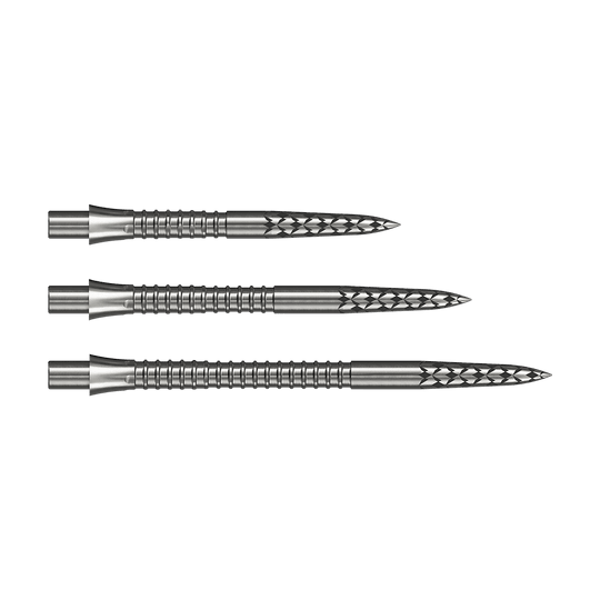 Punte per freccette Mission Caliburn EVO con logo GV - argento Mission Caliburn EVO Dartspitzen GV-Logo in Silber. Diese Dartspitzen sind hochwertiges Zubehör für das Darts-Spiel.