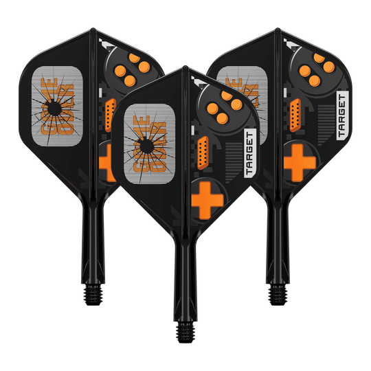 Voli standard Target K-Flex Game Over No2 Target K-Flex GameOver No2 Standard Flights, 19 mm im Set. Die Abbildung zeigt die Flights in einer Verpackungseinheit.