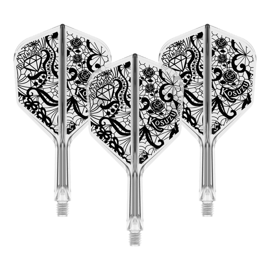 Sistema di alberi di volo Target Japan K-Flex Diamond No6 Zu sehen ist das Target Japan K-Flex Diamond No6 Flight-Shaft-System in 19mm. Es handelt sich um eine Komponente für Dartpfeile.