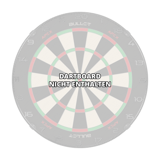 Anello numerico per bersaglio per freccette Das Bild zeigt einen Dartboard Zahlenring in Silber. Es handelt sich um das Produkt 'BT1000150 Bullet Dartboard Zahlenring Silber 3'.