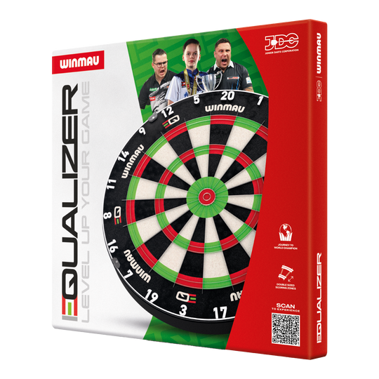Bersaglio per freccette in acciaio equalizzatore Winmau Zu sehen ist das Winmau Equalizer Steeldartboard. Es bietet eine robuste Oberfläche für präzises Dartspiel.