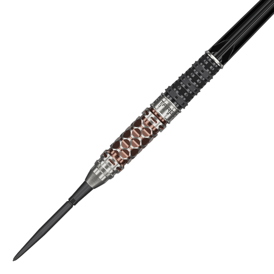 Freccette Target Japan Charis GEN6 Swiss Point in acciaio - 23 g Abgebildet sind die Target Japan Charis GEN6 Swiss Point Steeldarts - 23g. Die spezielle Form und die Details der Darts sind gut zu erkennen.