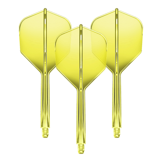 Sistema di alberi di volo GOAT A1R No6 - Giallo neon Ein Set des GOAT A1R No6 Flight-Shaft-Systems in Neon-Gelb mit 33mm Länge ist abgebildet. Dieses Produkt dient zur Ausstattung von Dartpfeilen.