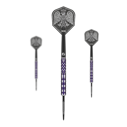 Freccette in acciaio Shot Goths Visara Turbo Point - 23 g Auf dem Bild sind die Shot Goths Visara Turbo Point Steeldarts - 23g als Set zu sehen. Sie eignen sich ideal für ambitionierte Steeldartspieler.