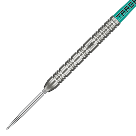 Freccette in acciaio Target Hydro 02 Swiss Point Abgebildet sind Target Hydro 02 Swiss Point Steeldarts. Das Produkt ist aus einer anderen Perspektive dargestellt.