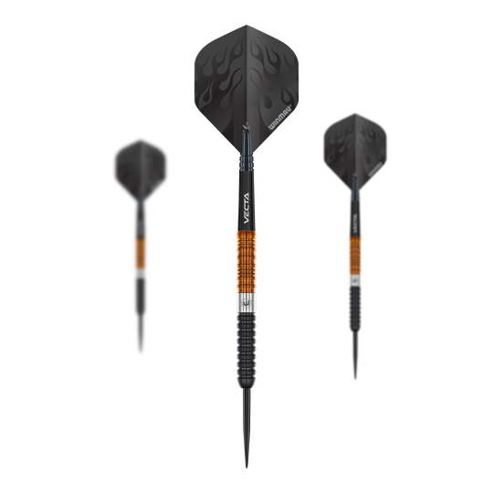 Freccette in acciaio Winmau Team 360 Ben Townley - 23 g Das Bild zeigt ein Set der Winmau Team 360 Ben Townley Steeldarts - 23g. Diese Darts eignen sich perfekt für Turnierspieler.