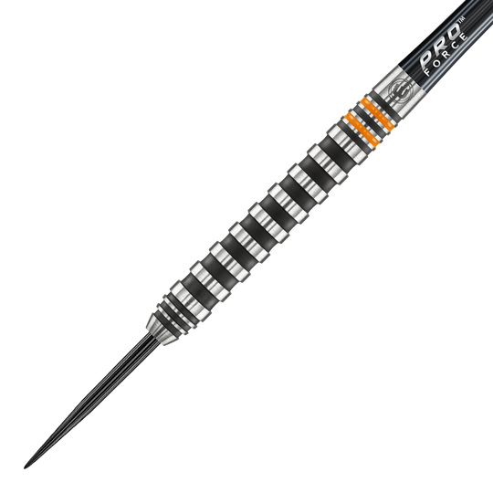 Freccette in acciaio Winmau Fury - 22 g Auf dem Bild sind die Winmau Fury Steeldarts mit 22 Gramm zu sehen. Sie zeichnen sich durch ein modernes Design und hohe Qualität aus.