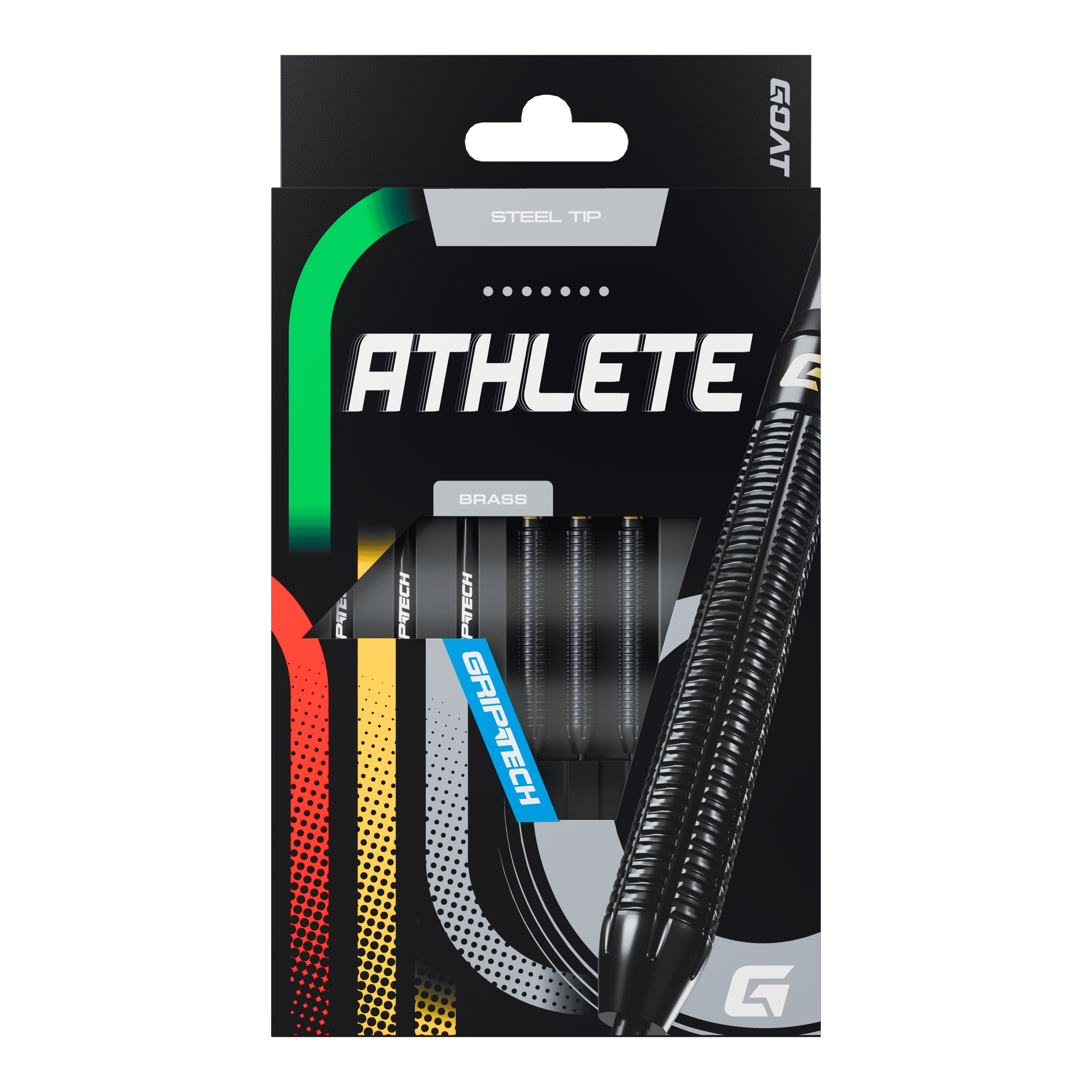 GOAT Atleta Steeldarts in ottone nero - 13g